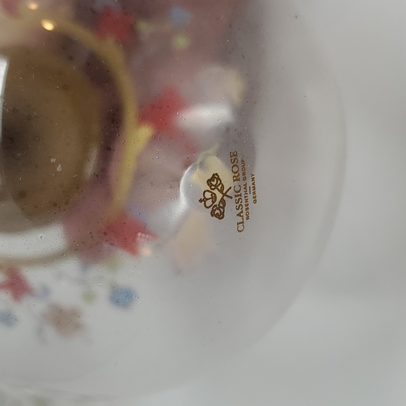 Rosenthal Germany Artistly Painted Glass Christmas Balls Floral Ornaments Lot 2 - Picture 7 of 8